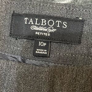 Talbots Dark Gray Pants zips down the side